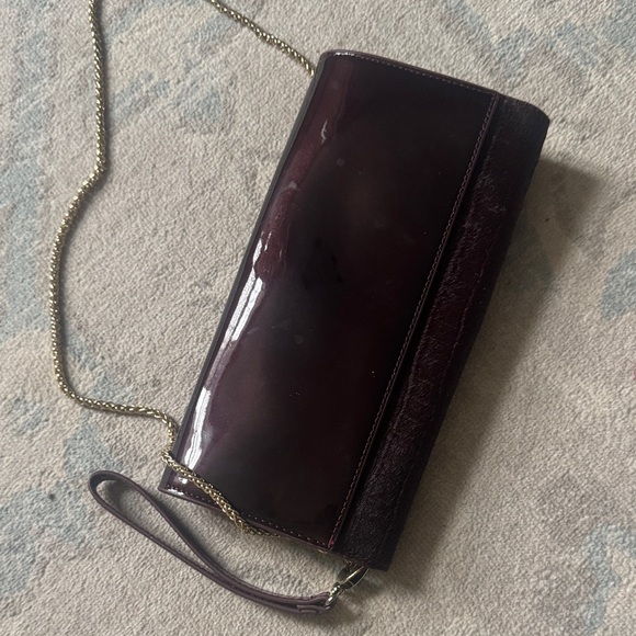 White House Black Market Purple and Gold Clutch - Picture 3 of 3